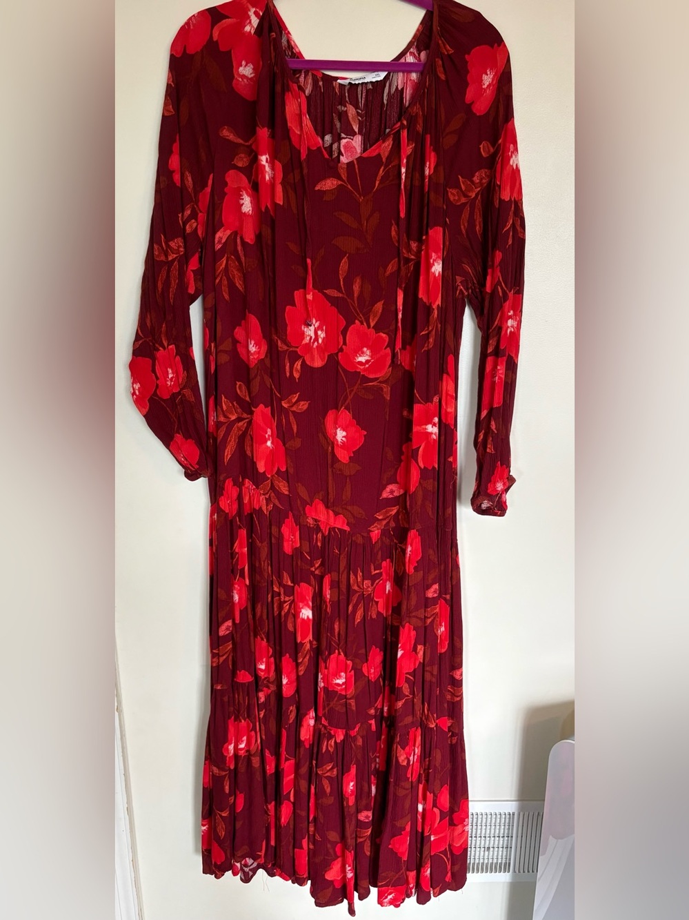 Sonoma XXL Red Floral Dress
